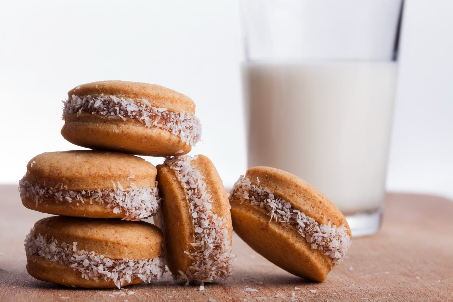 Alfajor de doce de leite saboroso