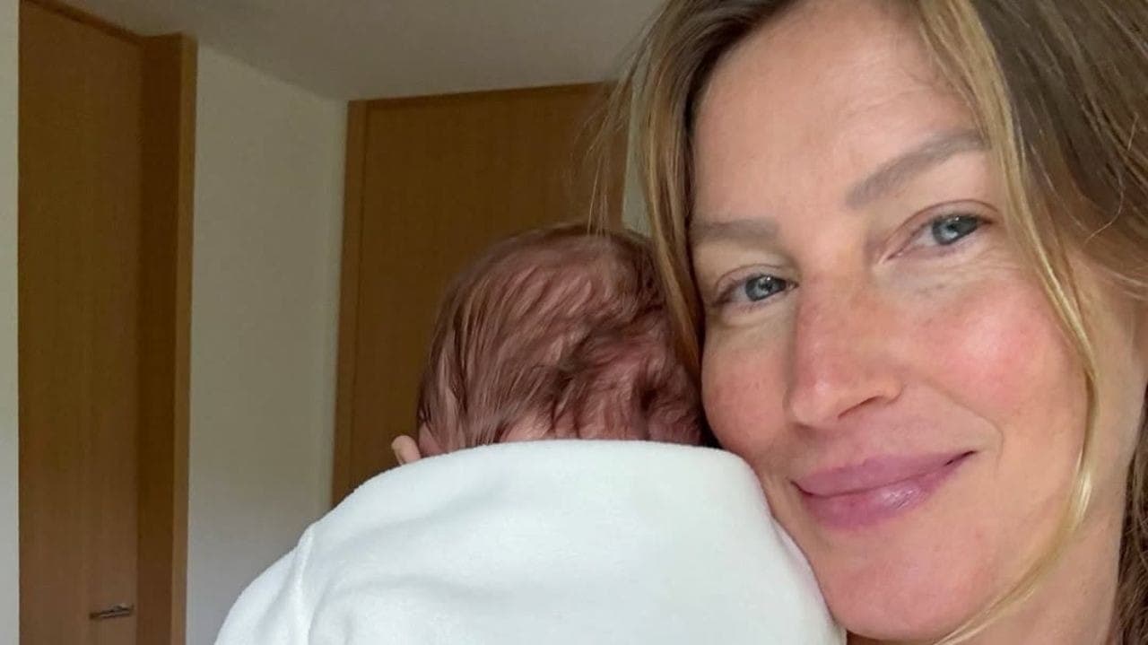 Gisele Bündchen com seu filho mais novo