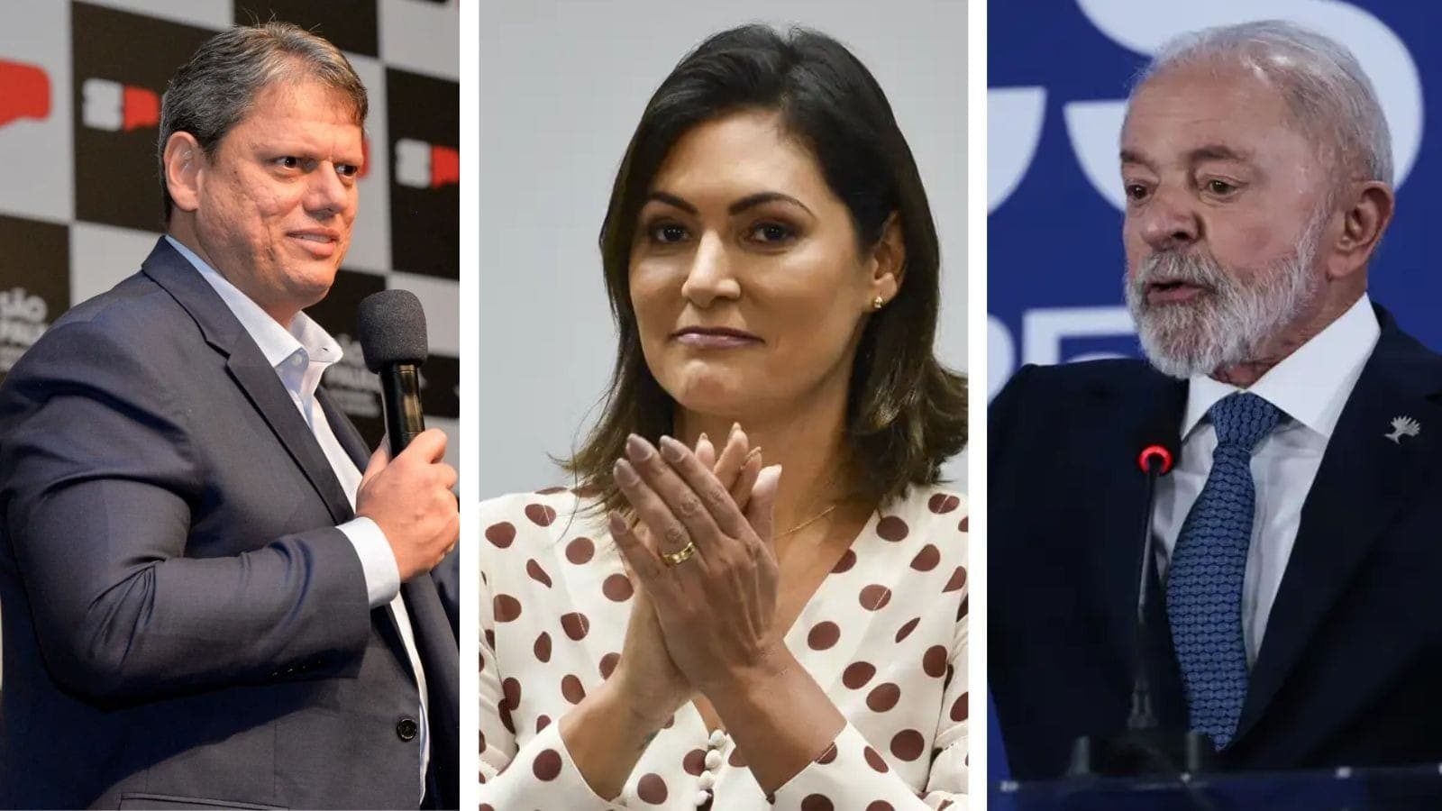 Tarcísio de Freitas, Michelle Bolsonaro e Lula