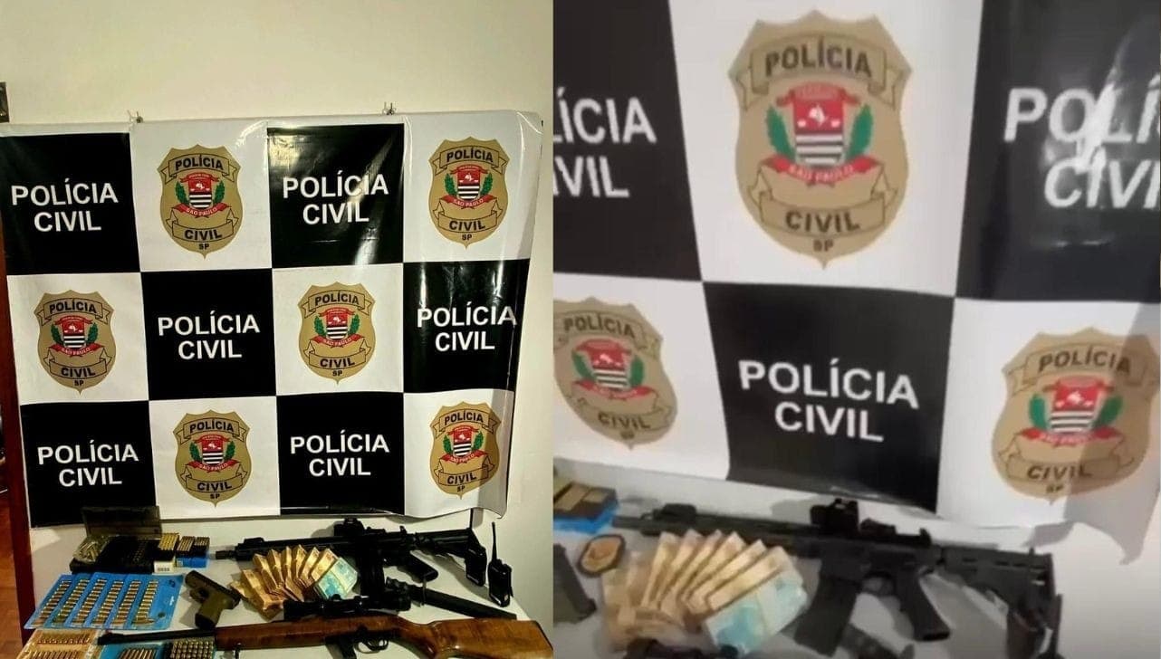 Várias armas foram localizadas