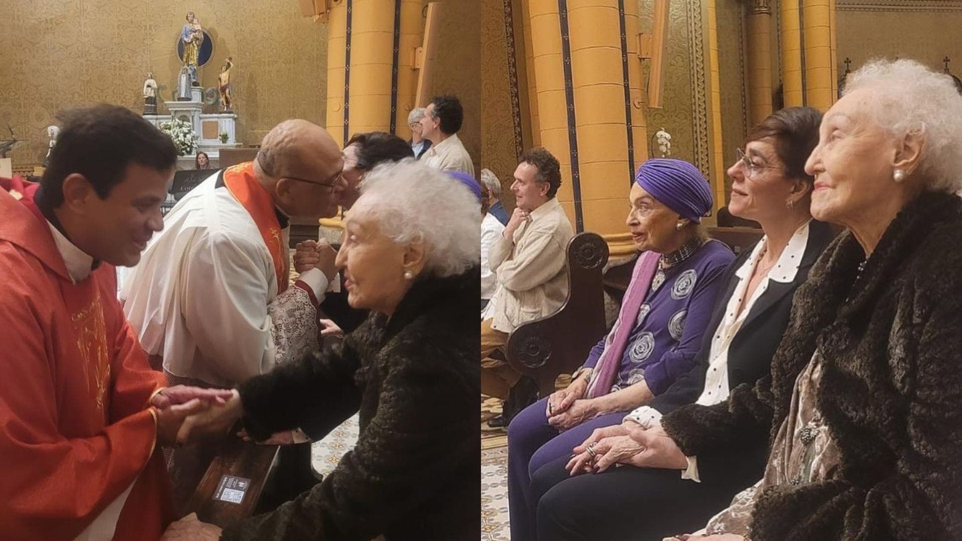 Christiane Torloni ao lado da mãe