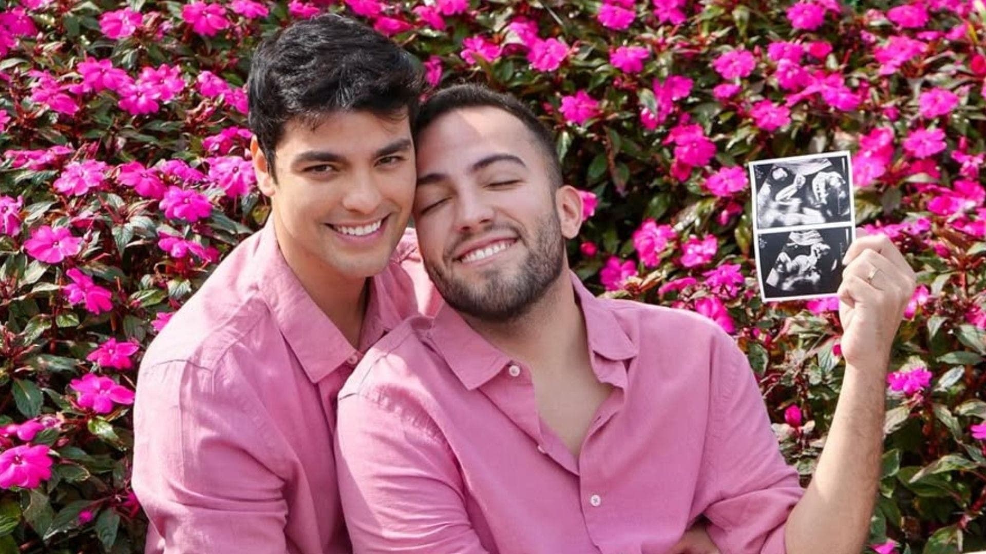 Lucas Bley e Lucas Rangel são pais de Mia