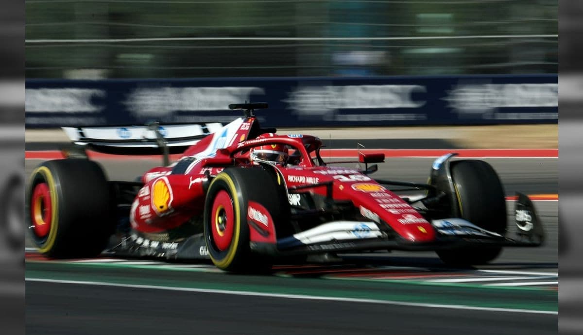 Leclerc durante o GP dos Estados Unidos