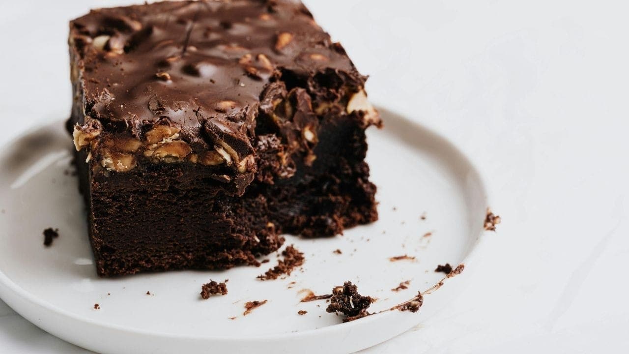 Brownie de café com avelã
