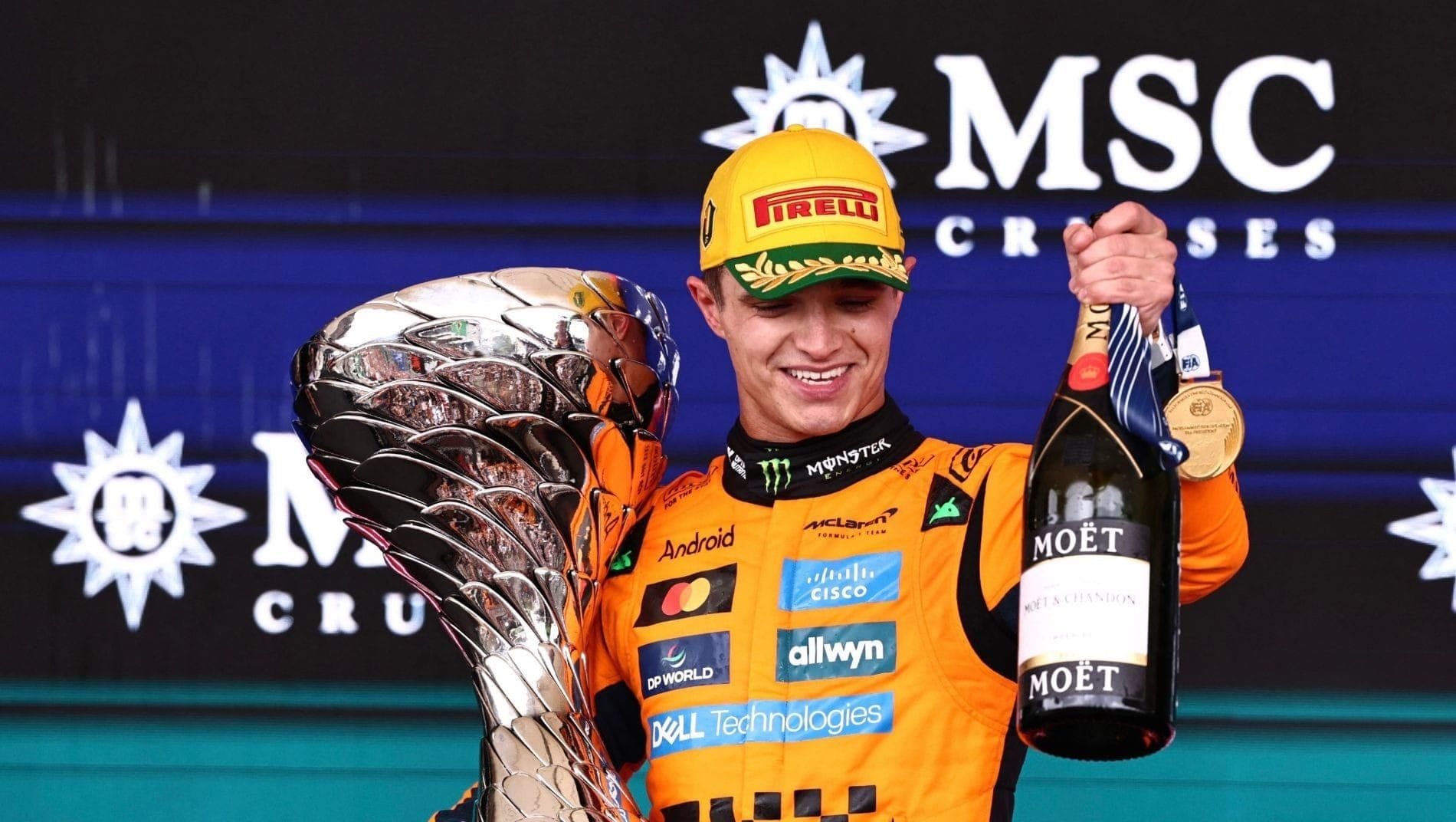 Norris comemora vitória no GP de São Paulo