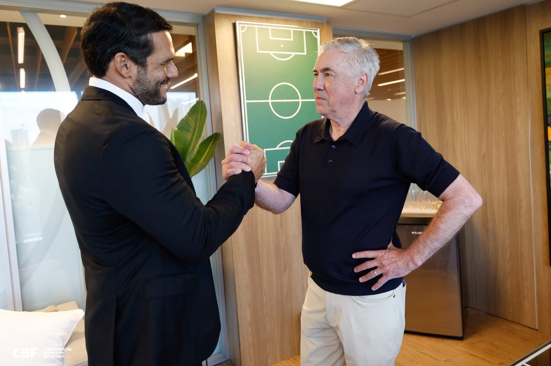 Samir Xaud e Carlo Ancelotti