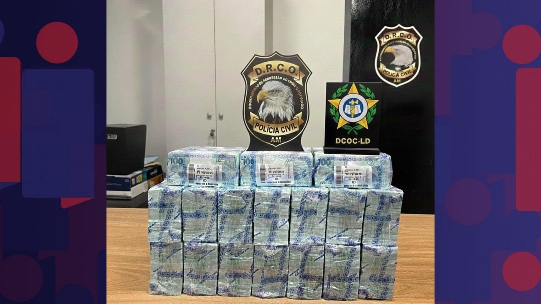 Montante apreendio pela Policia Civil