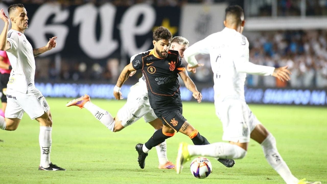 Yuri Alberto durante Santos x Corinthians
