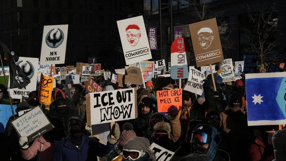 Protestos contra a polícia de imigração dos EUA 