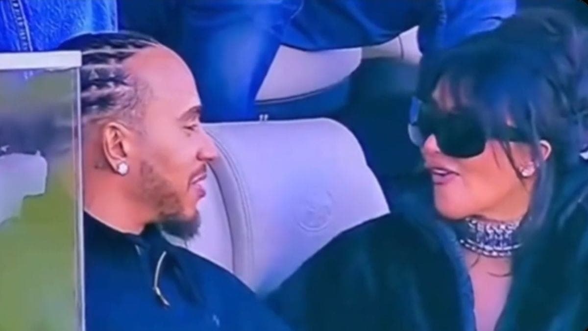 Lewis Hamilton e Kim Kardashian no Superbowl