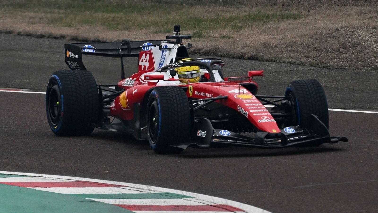 Lewis Hamilton, no carro de 2026 da Ferrari