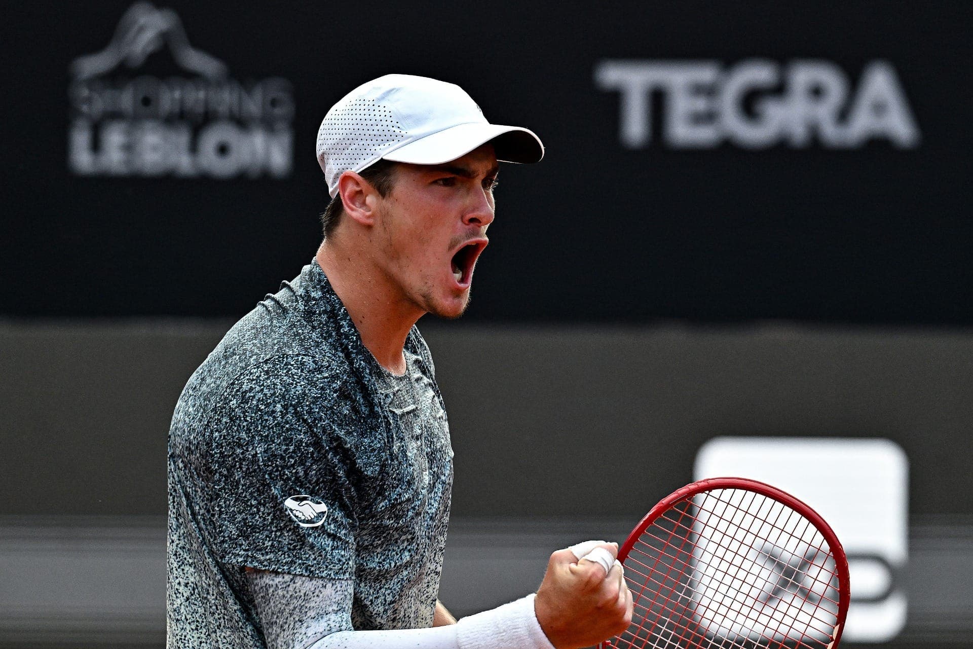 João Fonseca durante disputa do Rio Open