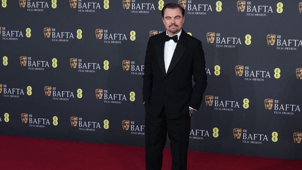 Leonardo DiCaprio no tapete vermelho do BAFTA