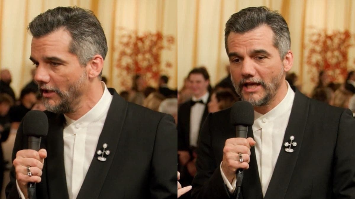 Wagner Moura no tapete vermelho do Oscar