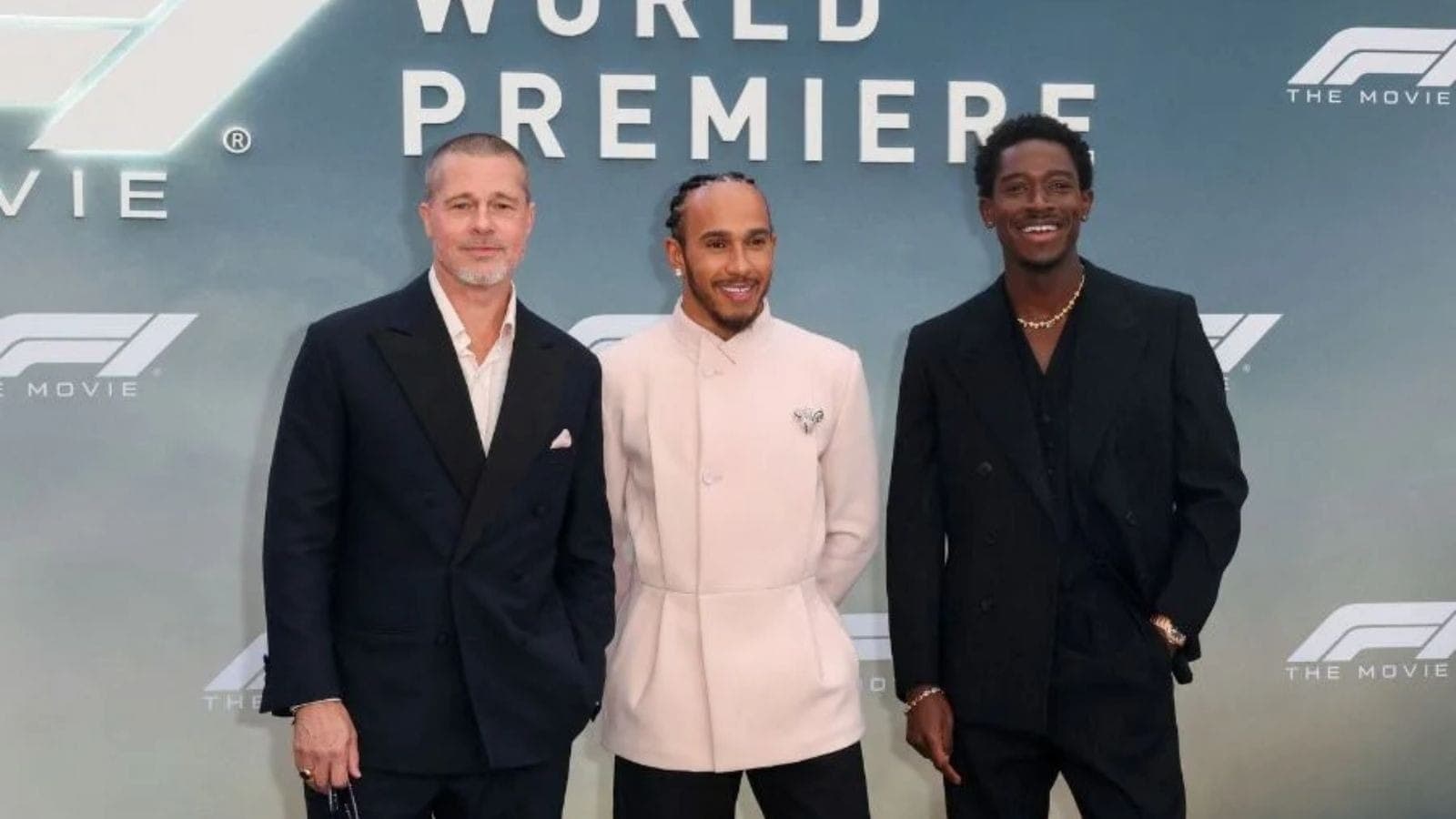 Brad Pitt, Lewis Hamilton e Damson Idris
