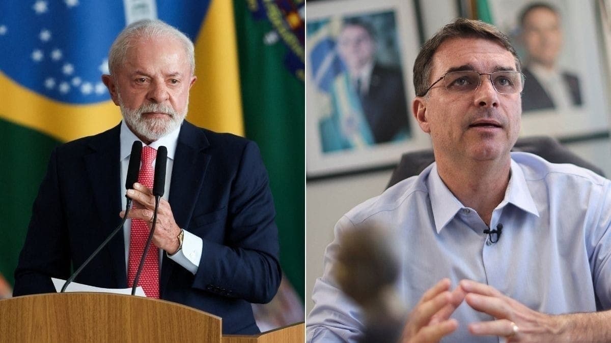 Lula e Flávio Bolsonaro