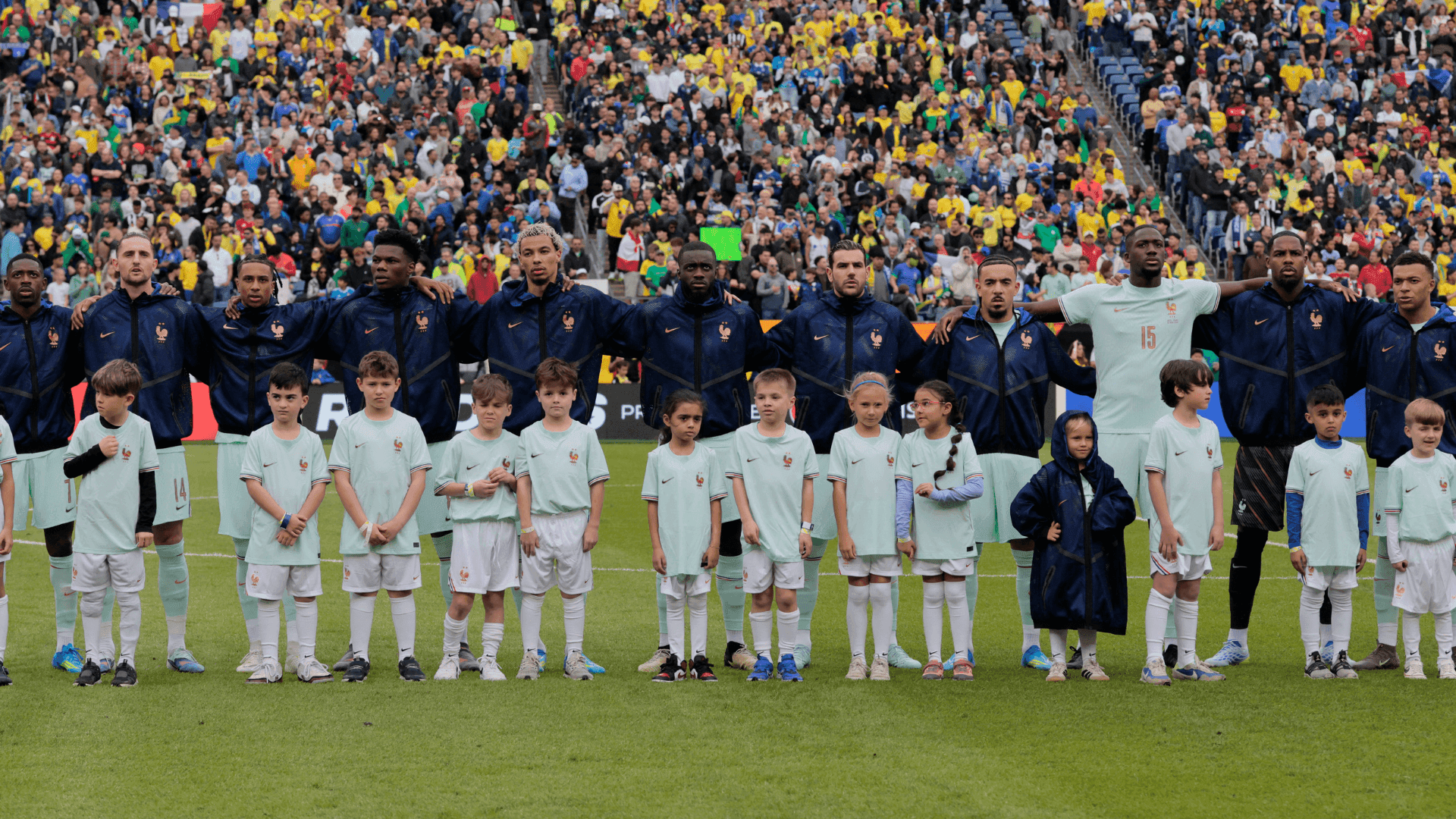 Seleção da França em amistoso contra Brasil
