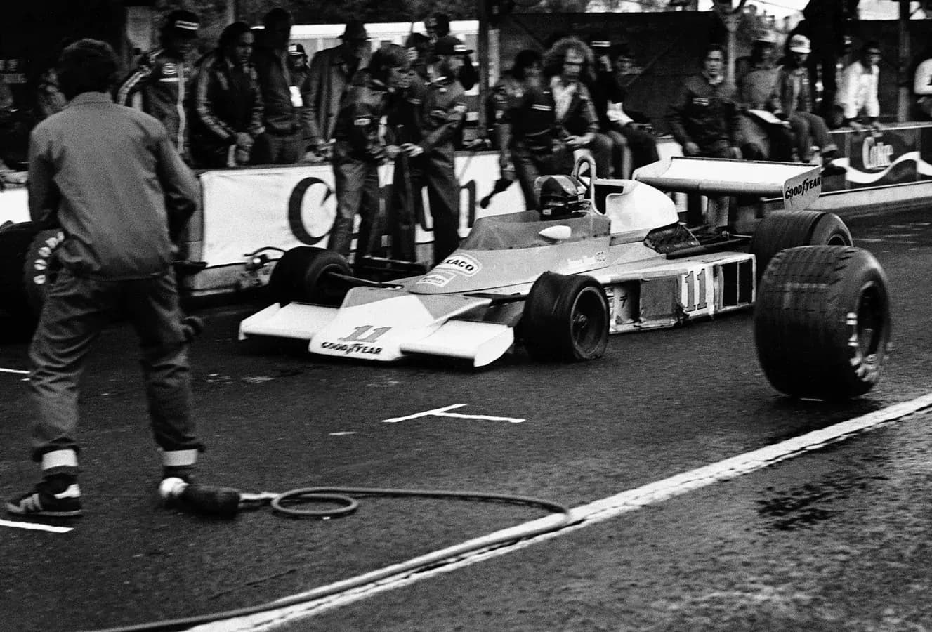 James Hunt durante o GP do Japão de 1976