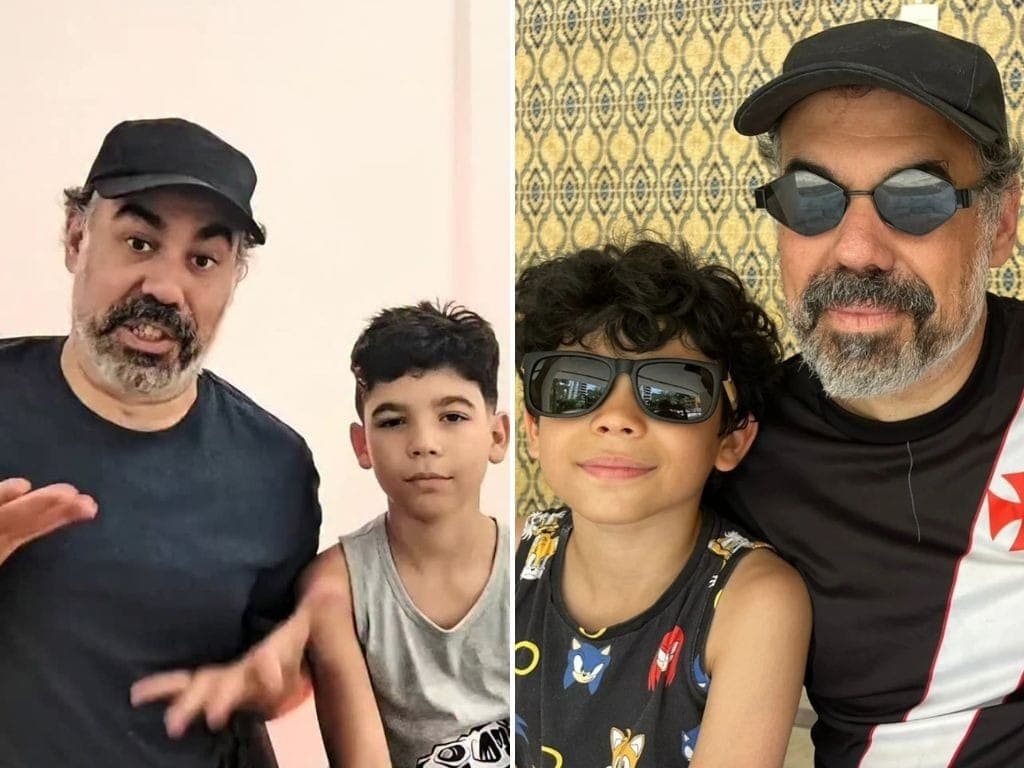 Vinicius Cacofonias com seu filho, Chico