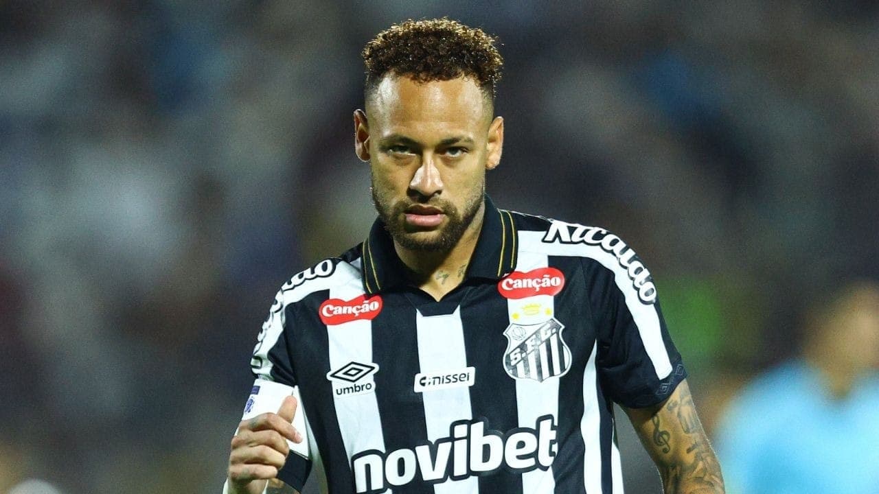Neymar durante Recoleta x Santos