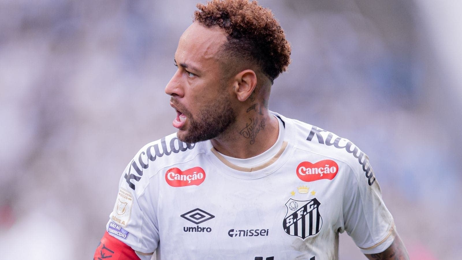 Neymar, na derrota do Santos para o Coritiba