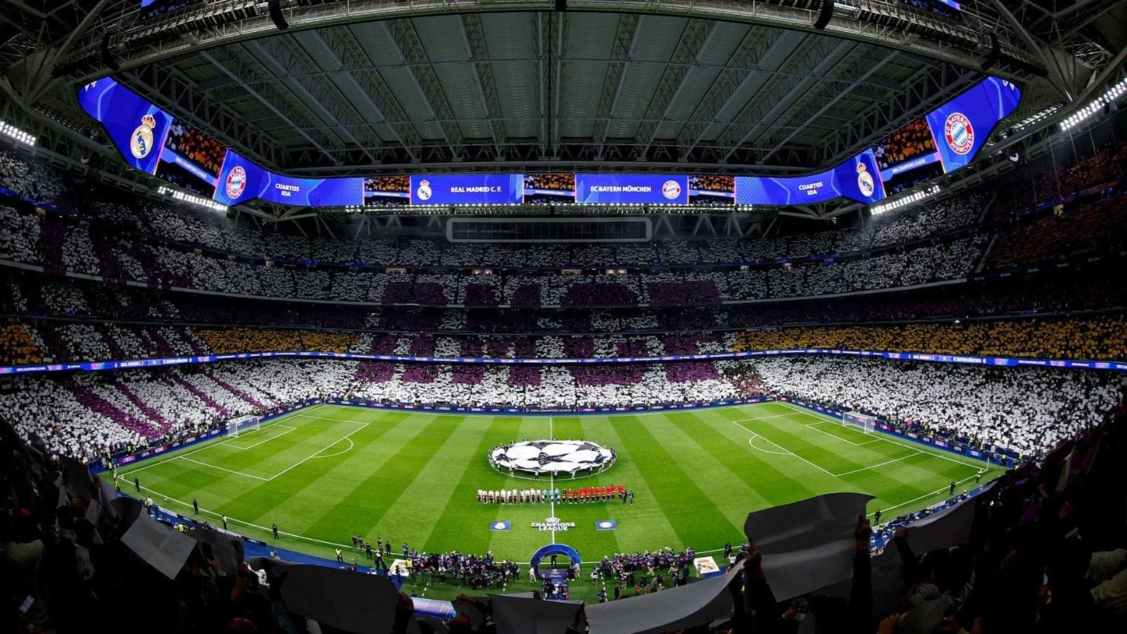 Torcida do Real Madrid no Santiago Bernabéu