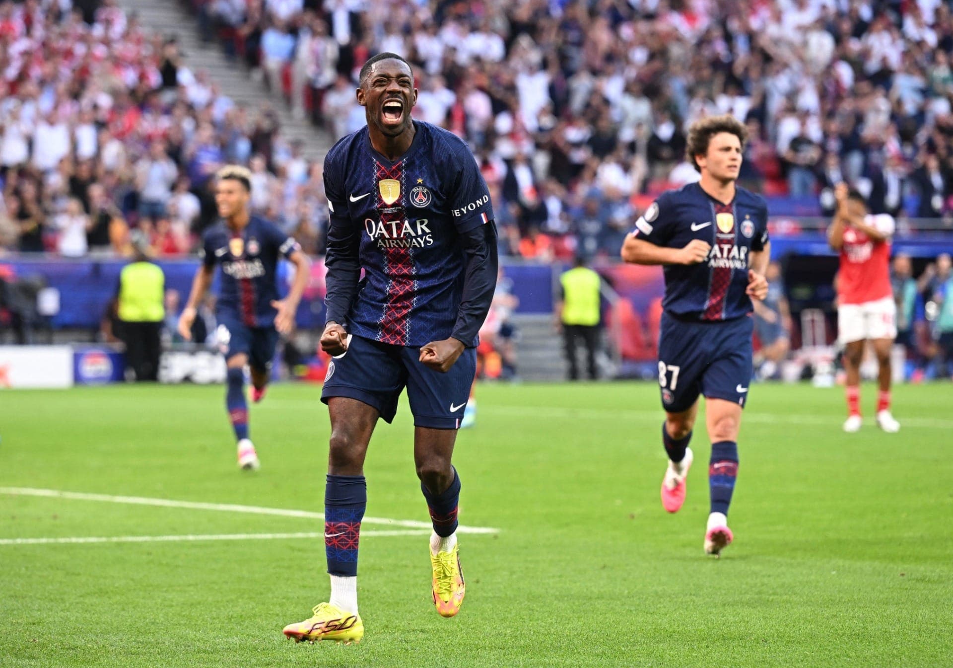 Dembélé fez o gol do PSG em cobrança de pênalti
