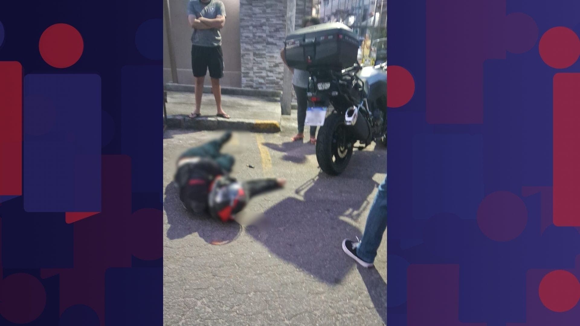 Motociclista baleado