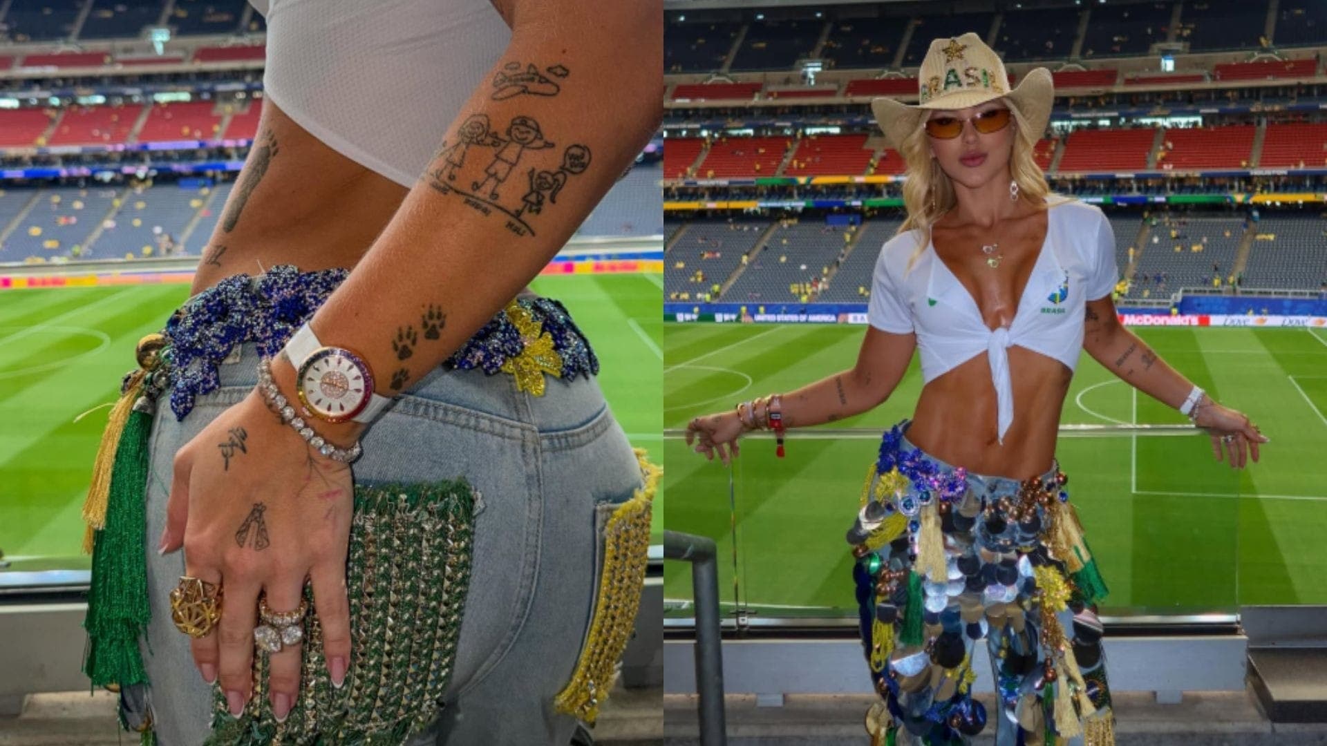Virginia Fonseca com estilo cowgirl