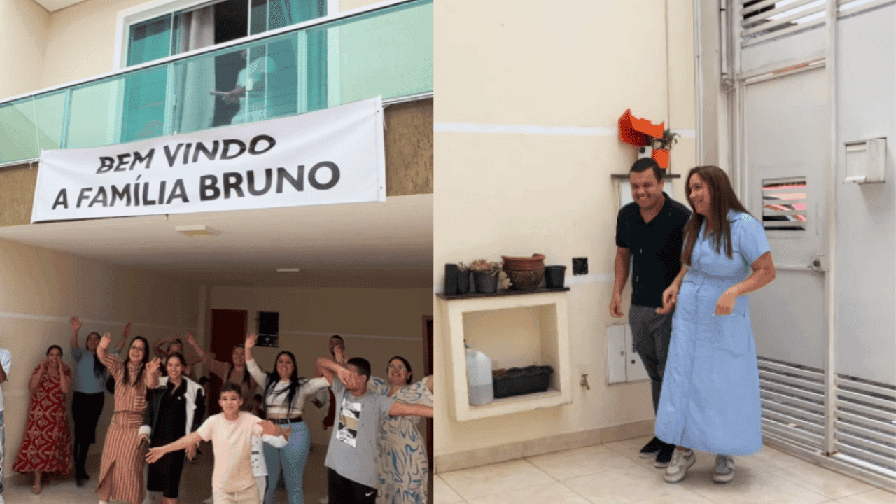 Família faz festa para receber namorado de mulher que não tinha relacionamento há 12 anos