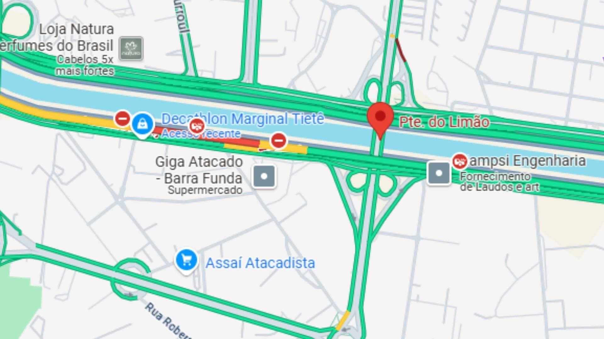 Trânsito atinge parte da Marginal Tietê