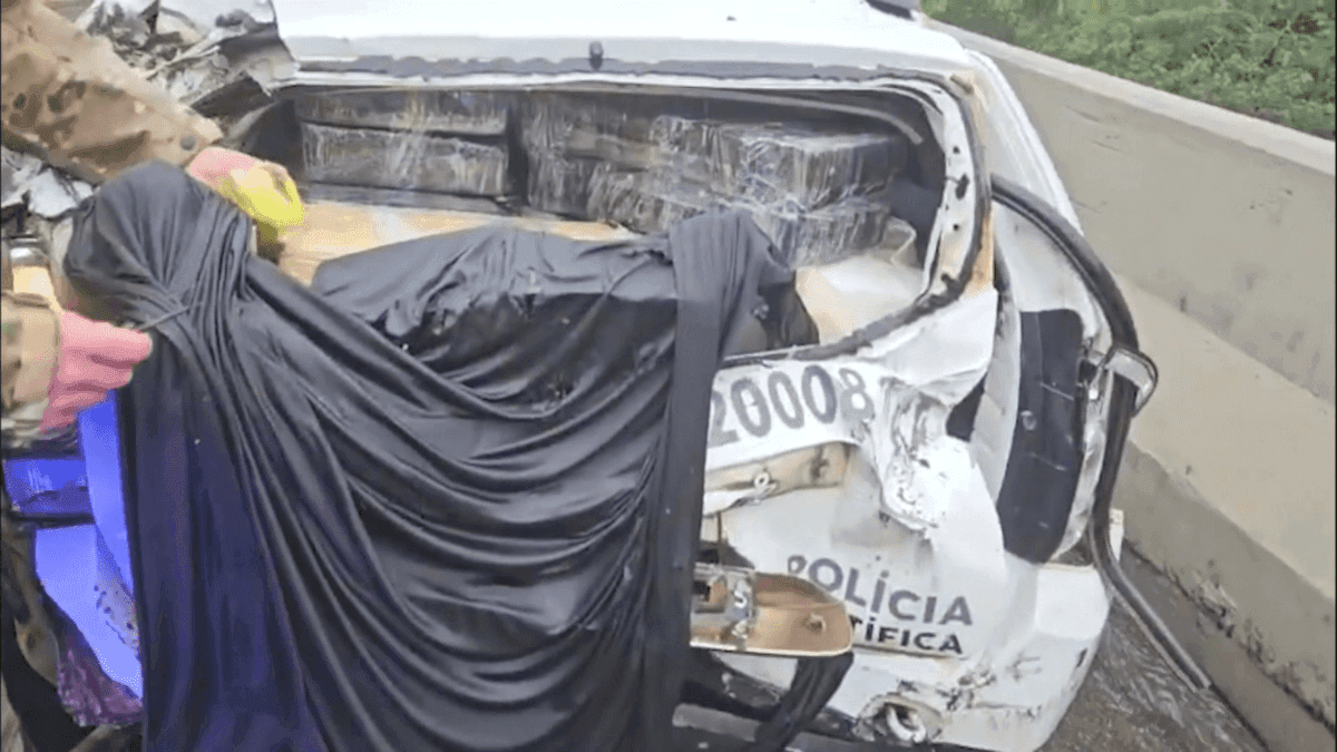 Falsa viatura é apreendida com mais de 760kg de maconha prensada no Paraná