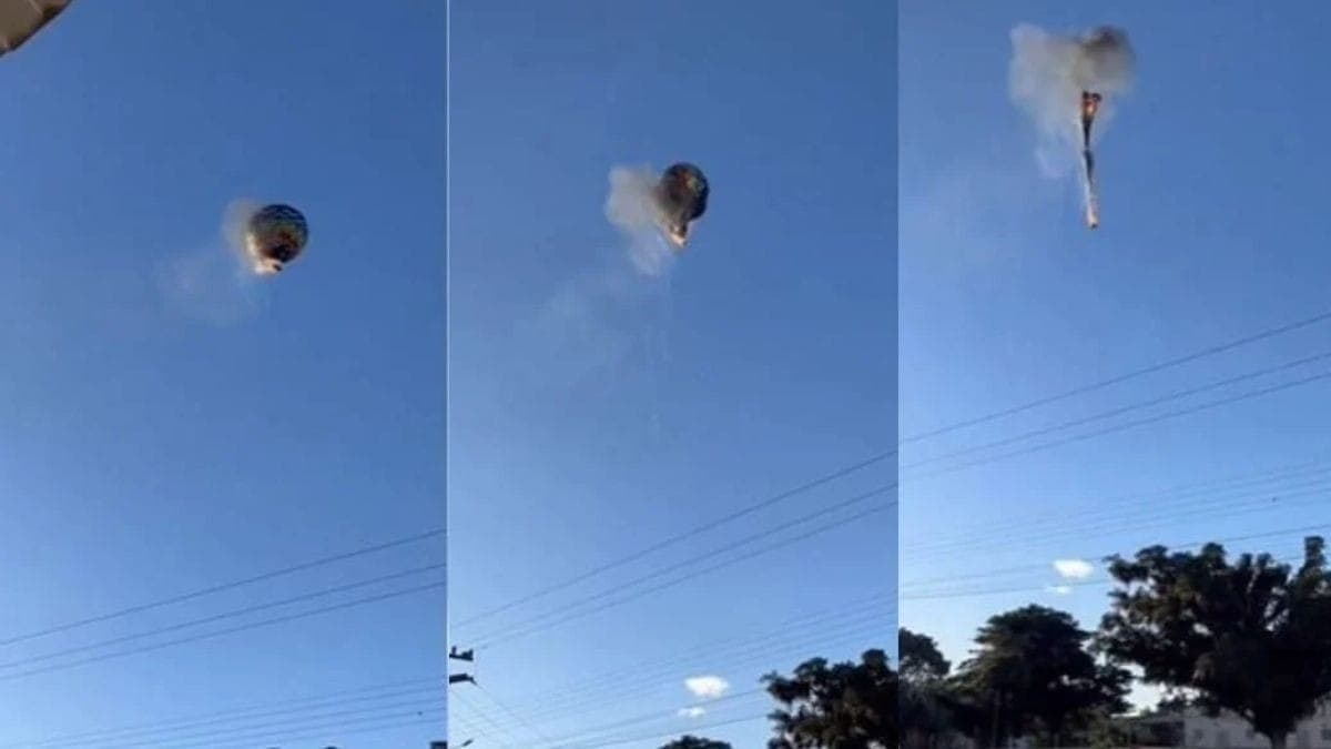 Balão pega fogo no ar e quatro pessoas morrem em SC