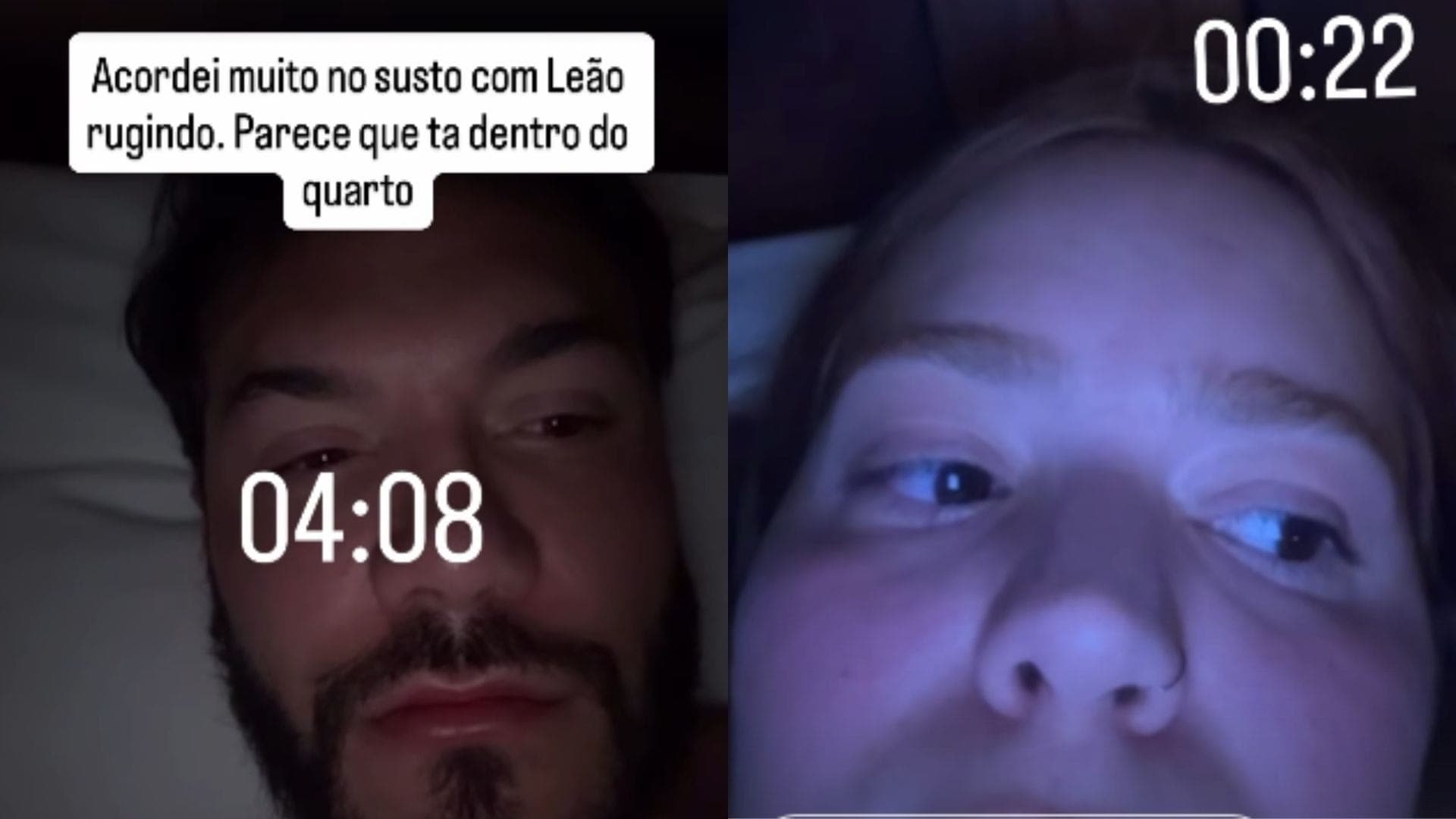 Viih Tube e Eliezer ficaram acordados com tigres e leões