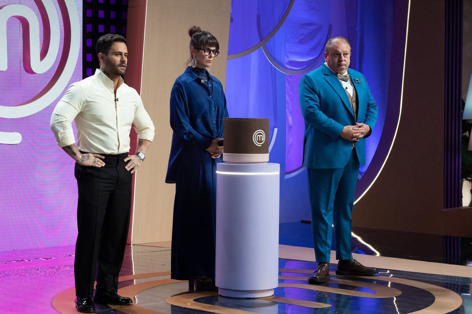 Diego, Helena e Jacquin no MasterChef Confeitaria