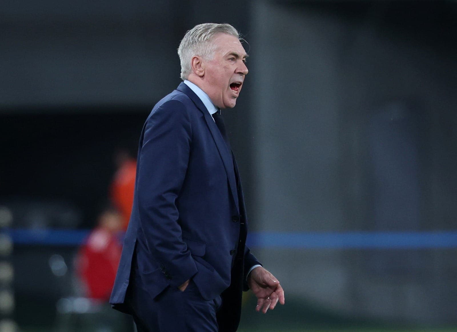 O técnico Carlo Ancelotti no amistoso Japão 3 x 2 Brasil em 2025