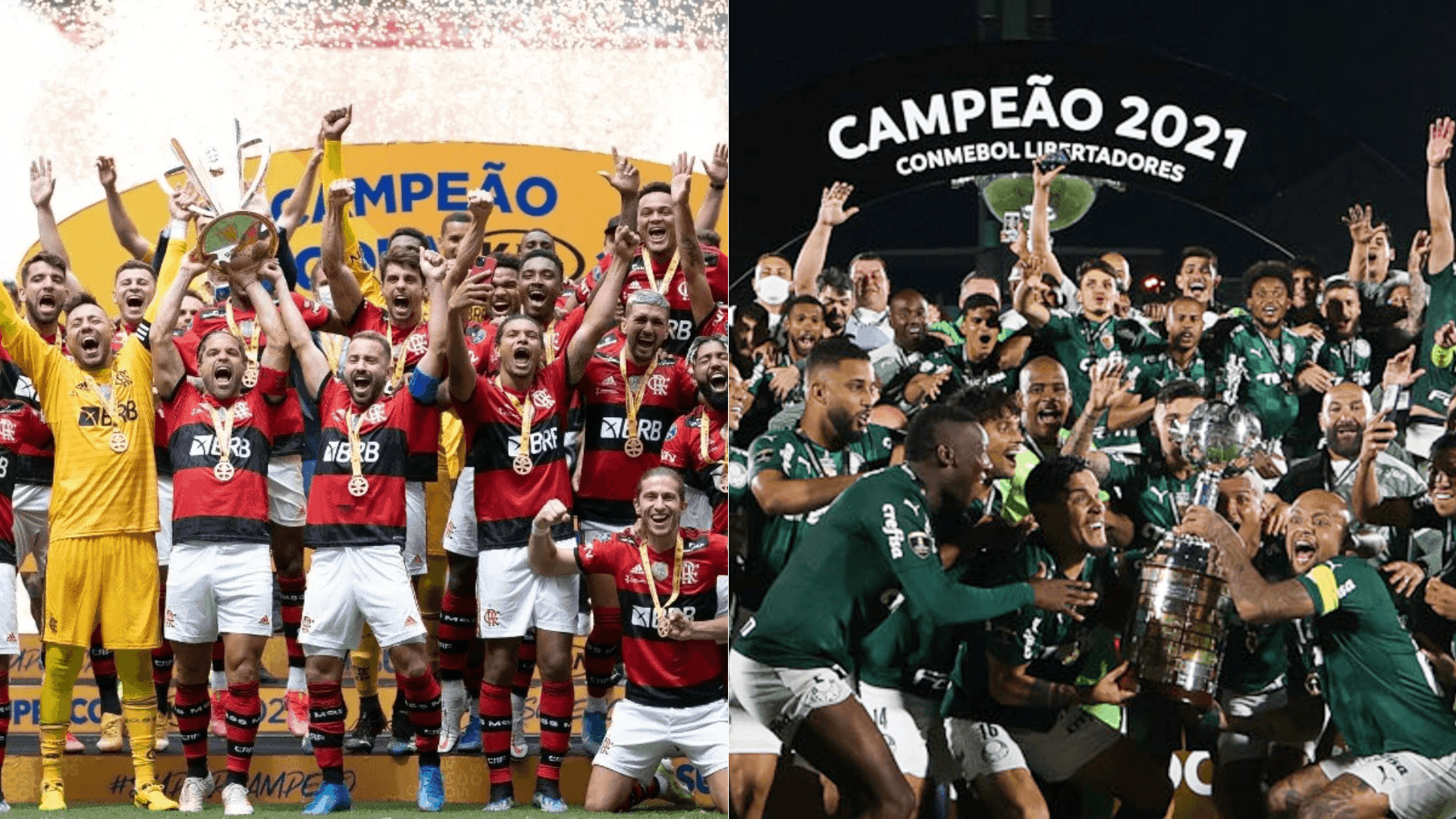 Flamengo e Palmeiras em 2021