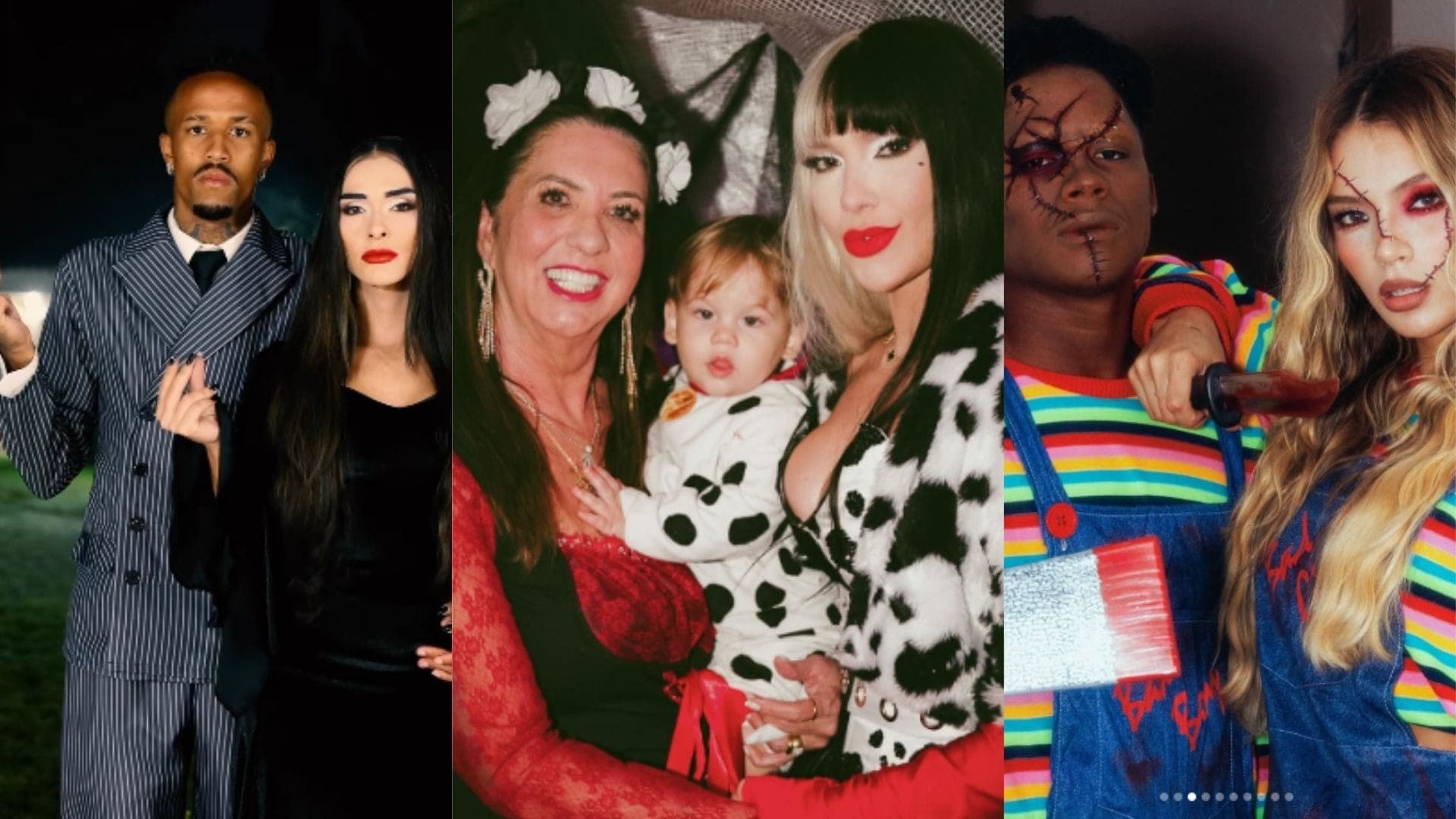 Famosas investiram em maquiagens simples, mas assustadoras