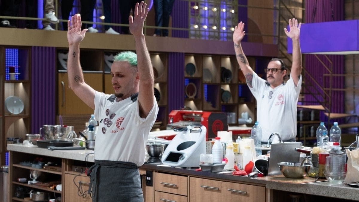 Leo e Ramiro terminam prova no MasterChef Confeitaria