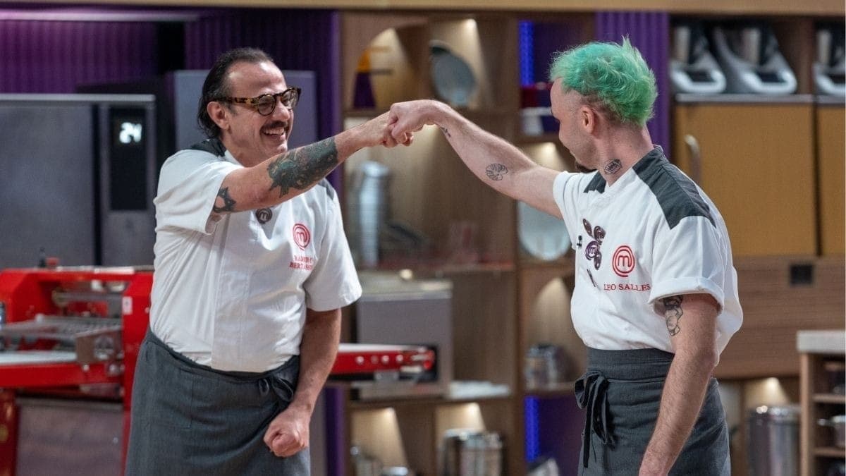 Leo Salles e Ramiro Bertassin celebram a final do MasterChef Confeitaria 2025