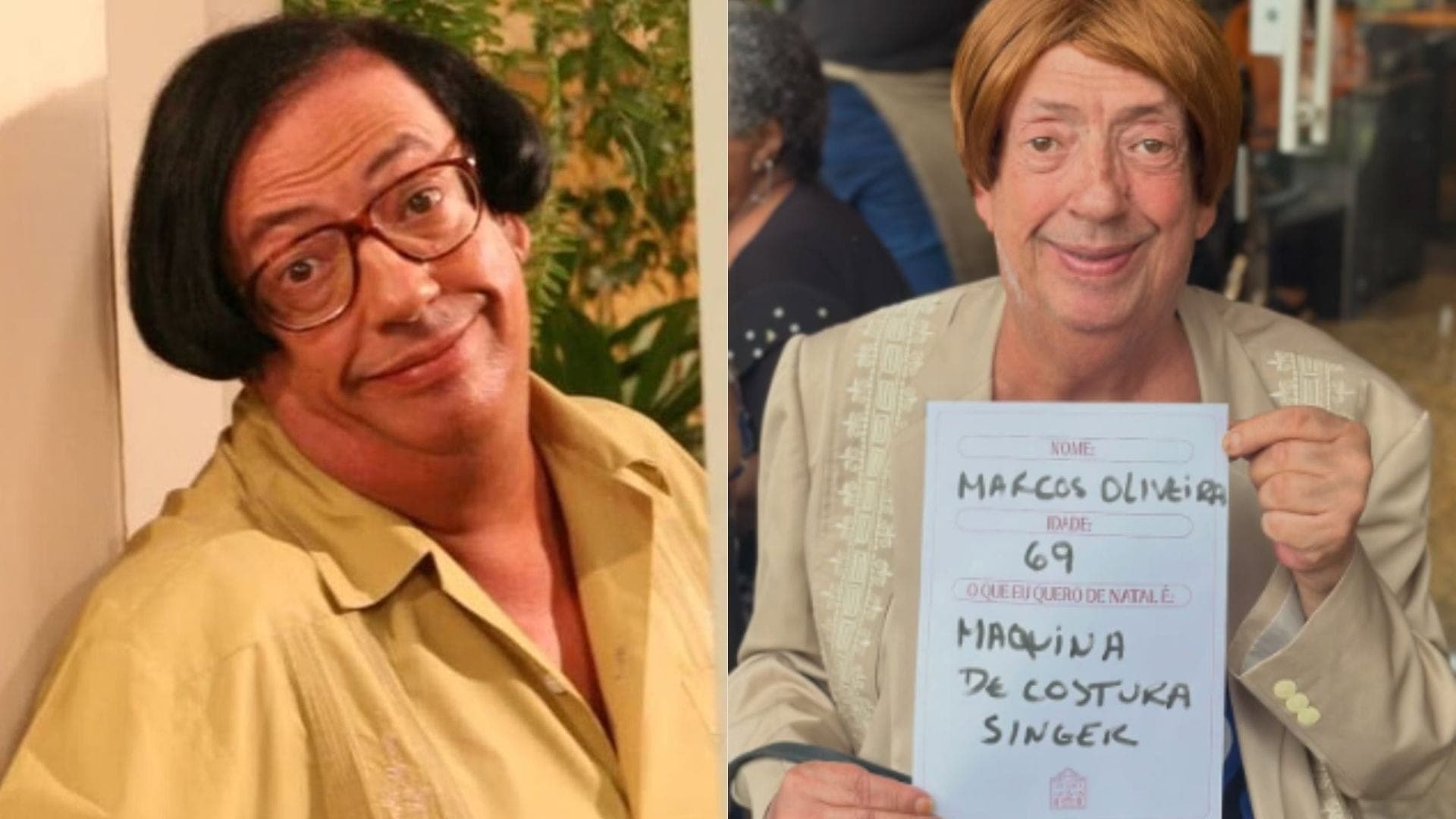 Marcos Oliveira pediu uma máquina de costura