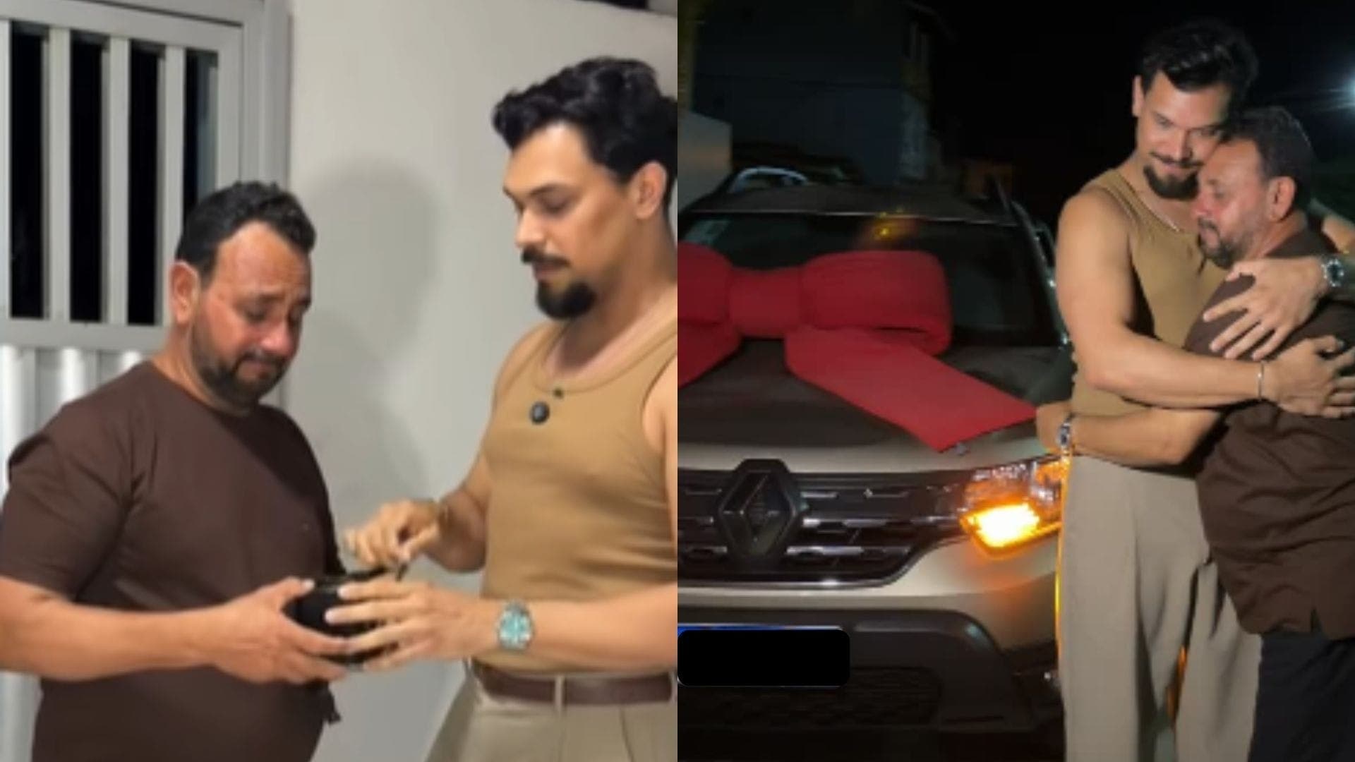 Vinícius Nascimento deu carro de presente para o pai