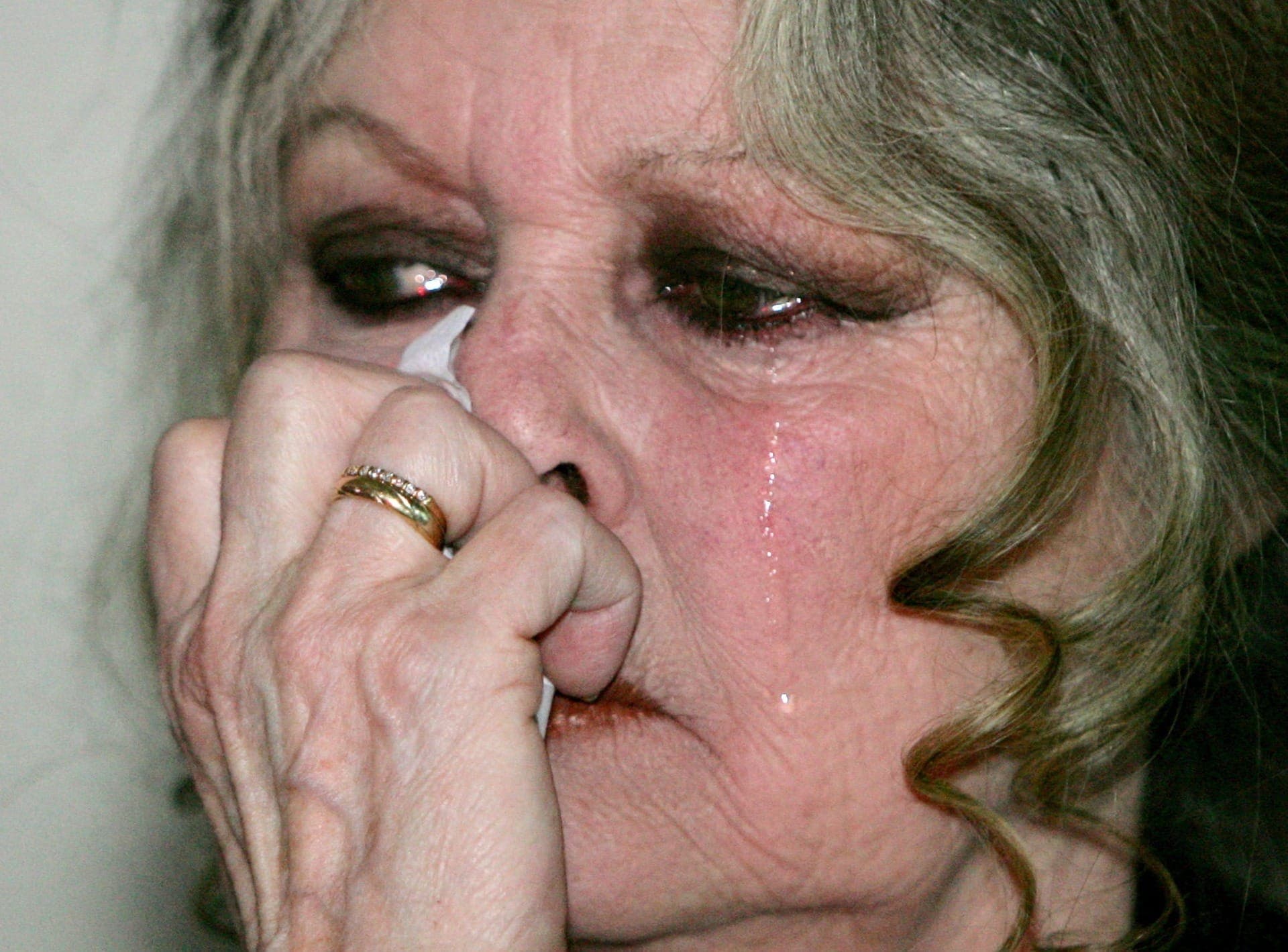 Brigitte Bardot chora ao ver imagens da caça de focas em Ottawa (2006)