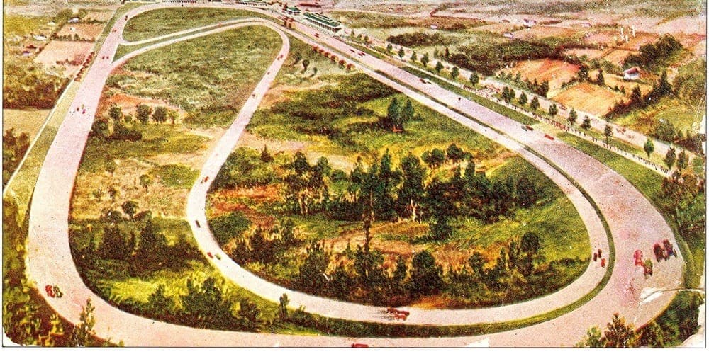 Desenho original de como seria o Circuito de Indianápolis