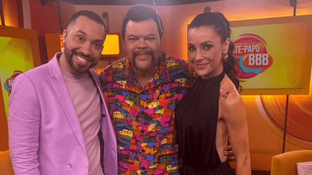 Ceci Ribeiro com Babu Santana no Papo com Eliminado