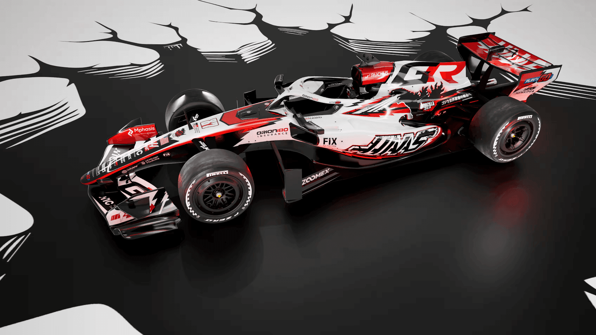 Haas revela pintura inspirada no Godzilla para GP do Japão