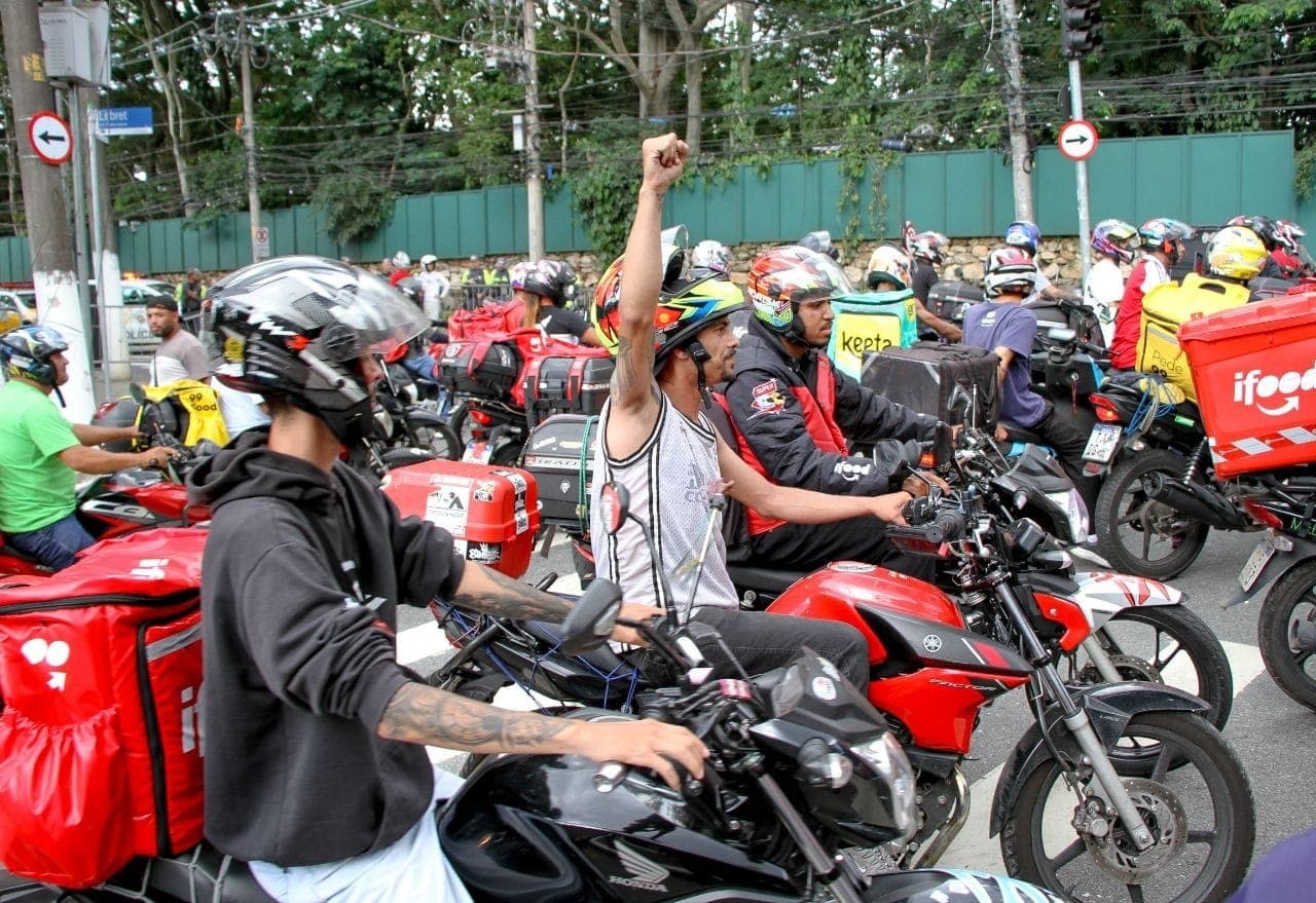 Motoboys foram até o Palácio dos Bandeirantes, sede do governo de SP
