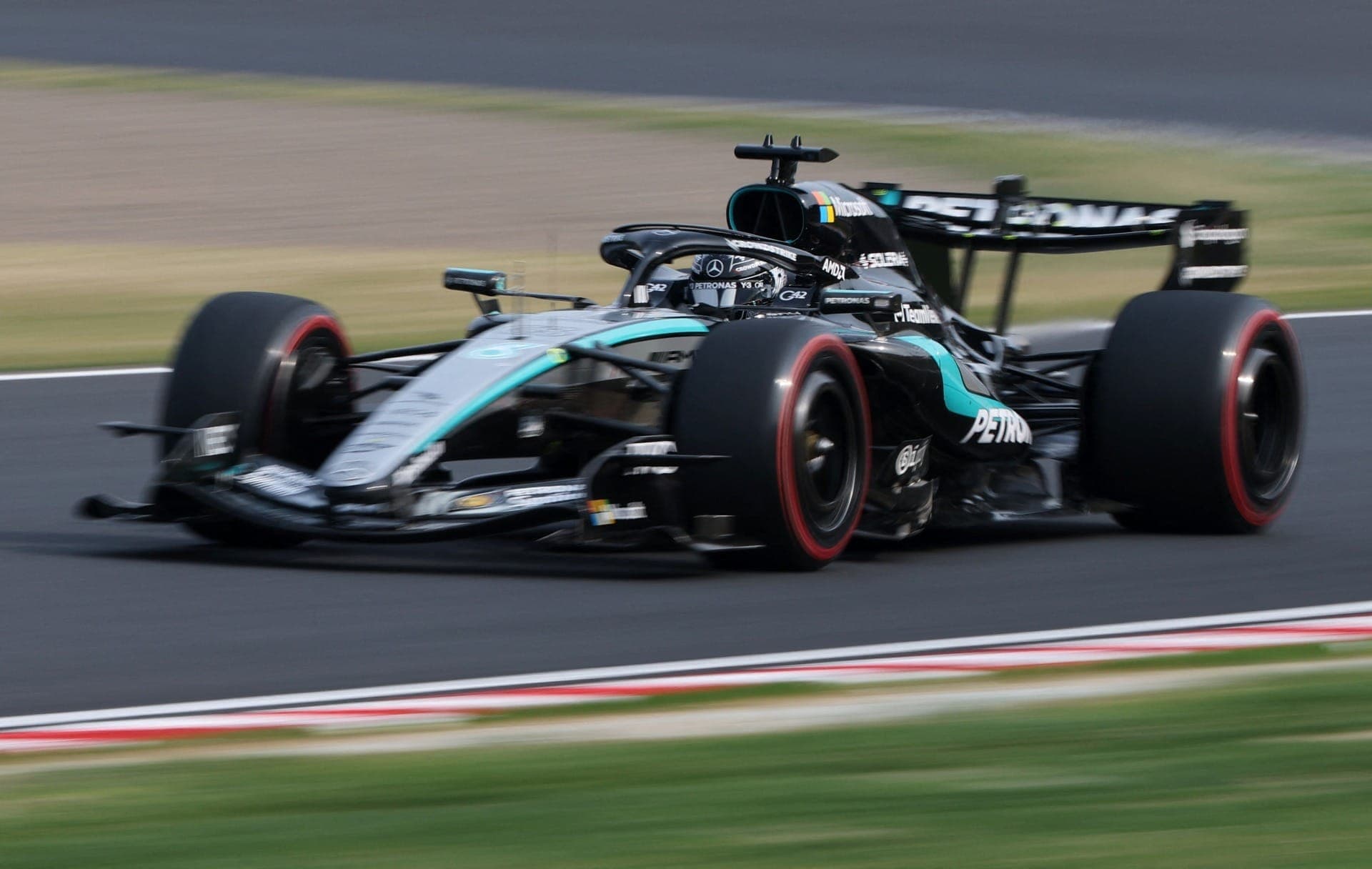 George Russell na classificação do GP do Japão de Fórmula 1