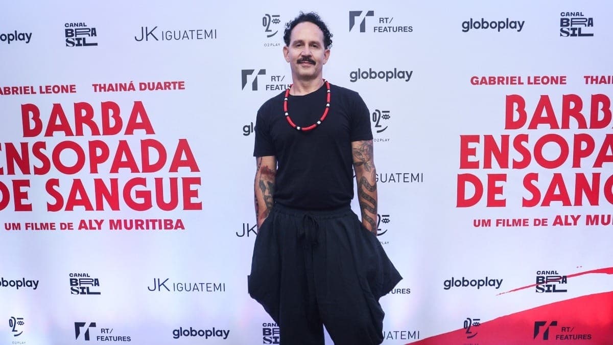 Aly Muritiba na pré-estreia de "Barba Ensopada de Sangue"