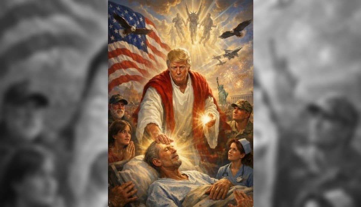 Trump publicou uma imagem como se ele fosse Jesus